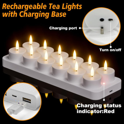 Flameless Taper Candle