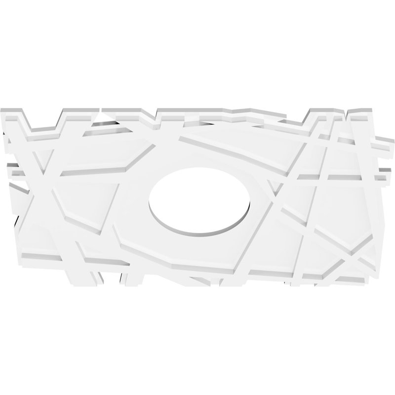 Médaillon de plafond contemporain en PVC Novo, H 22,625 po x l 34 po x P 1 po