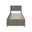 Lit plateforme en bois massif avec pied de lit et gigogne Casandra-766421973