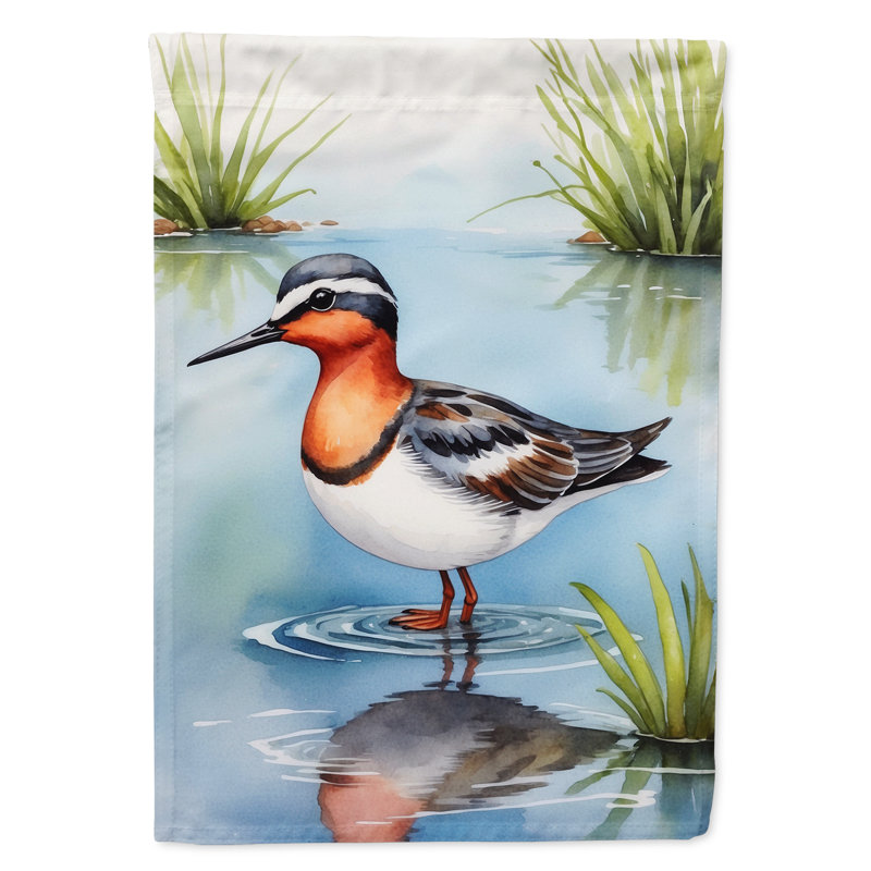 Drapeau de jardin Surfbird Bird, Phalarope à cou rouge