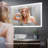 Bansari 48 in. W x 28 in. H Rectangular Aluminum Framed LED Light Wall Mount Bathroom Vanity Mirror