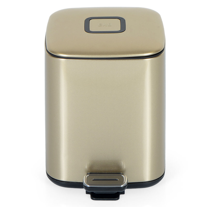 Steel Step On Rubbish Compactor, Beige, 6L