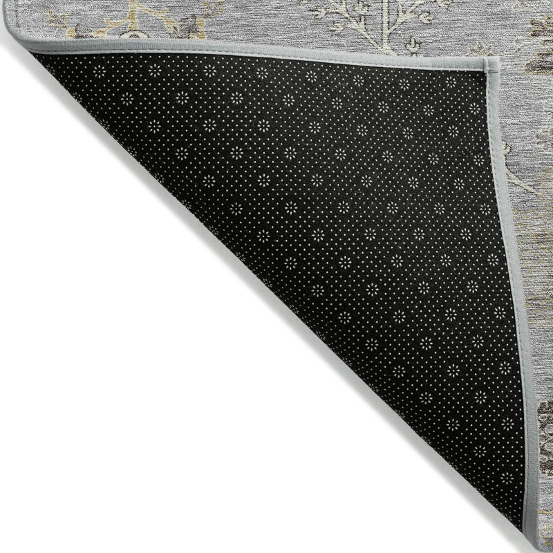 Tapis gris intérieur / extérieur lavable à la machine Cicel ACN1156, Rectangle 5 pi x 7 pi 6 po