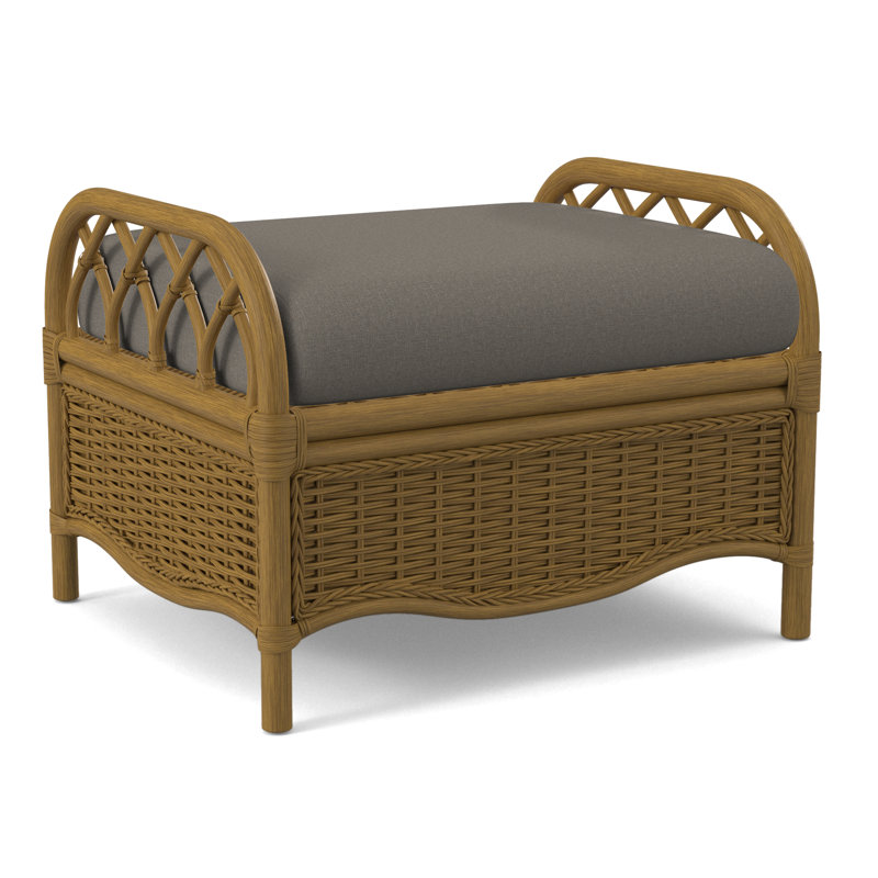 Everglade Ottoman, Gray Sugar Performance; 0863-84, Navy
