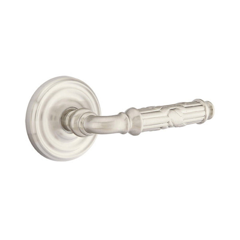 Levier d'intimité (lit et bain) avec rosette régulière, Gauche, Nickel satiné