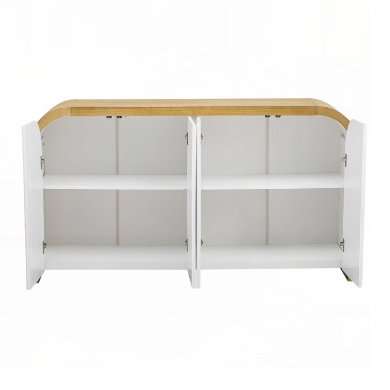 4-Door Storage Console Table, Wood
