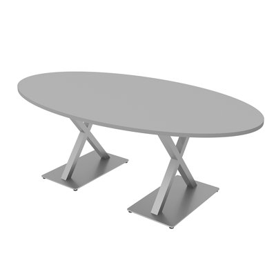 Oval Conference Room Table with x Bases