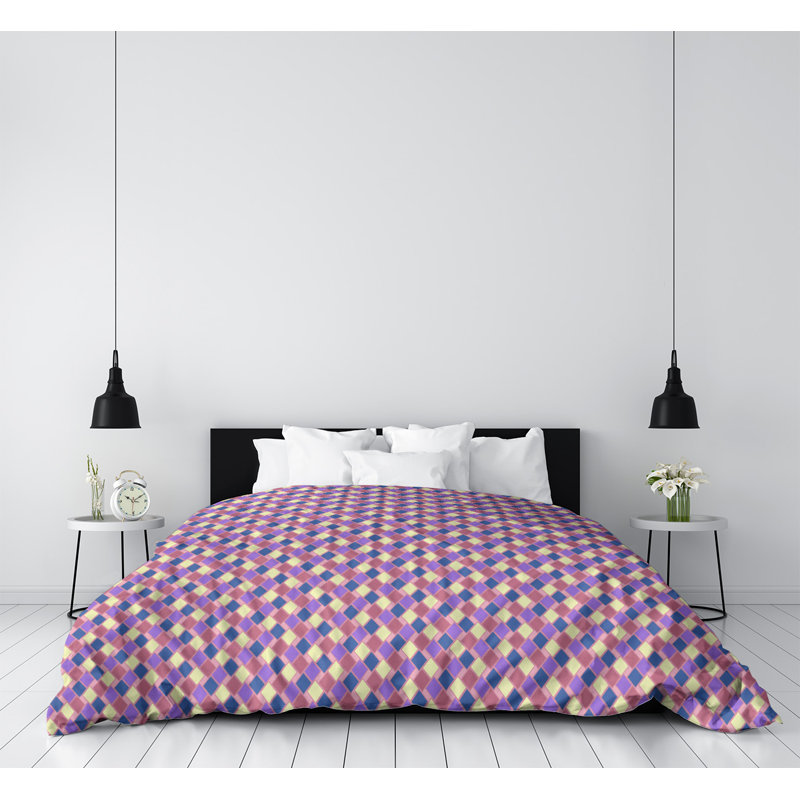 Housse de couette Katelyn Elizabeth, Housse de couette pour lit simple, Rose / Mauve