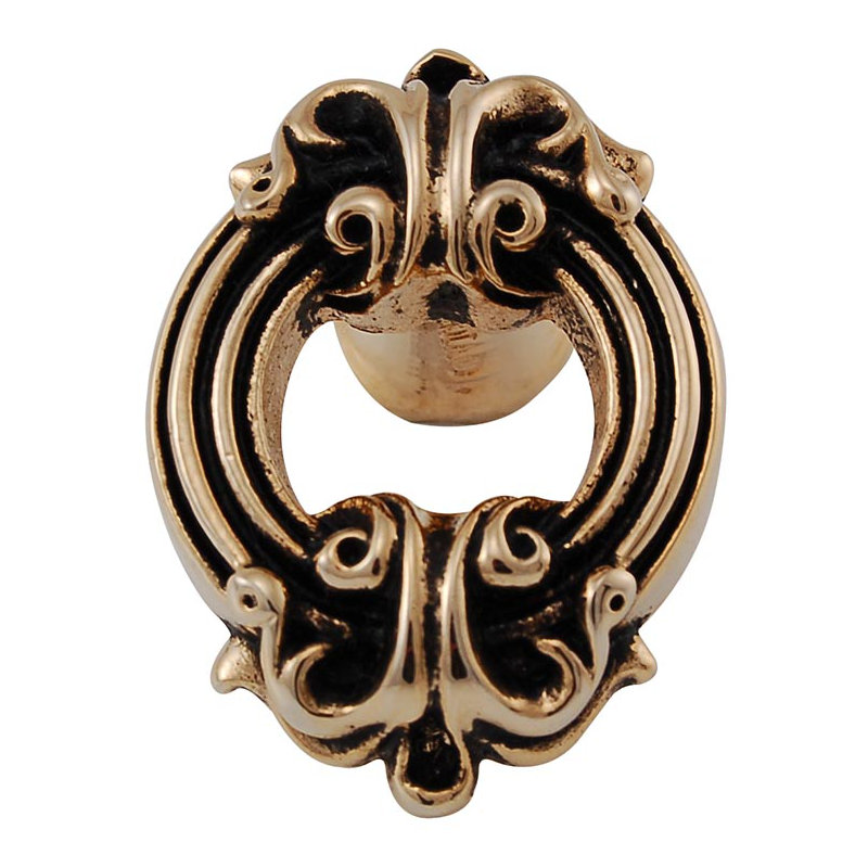 Sforza Novelty Knob, 1" H x 1" W x 1.125" D, Antique Gold