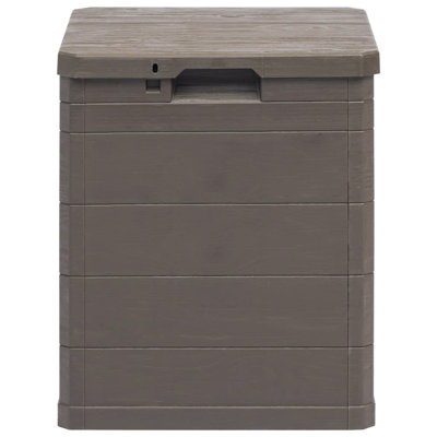 17 Stories Leonise 42.5cm W 90L Plastic Lockable Deck Box in Brown