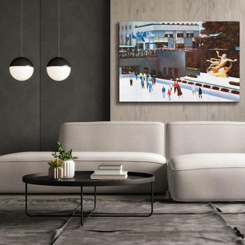 «Rockefeller Center» par Diane Romanello, art mural sur toile, H 40 po x l 60 po x P 1,5 po
