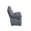 Fauteuil inclinable et oscillant bicolore en velours gris