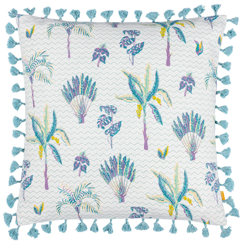 Chamae Floral Square Throw Pillow Cover, Lilac