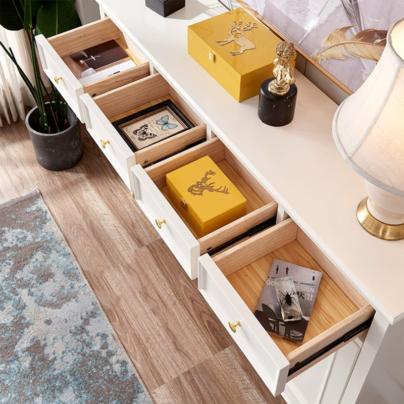 Banc de rangement blanc en bois manufacturé