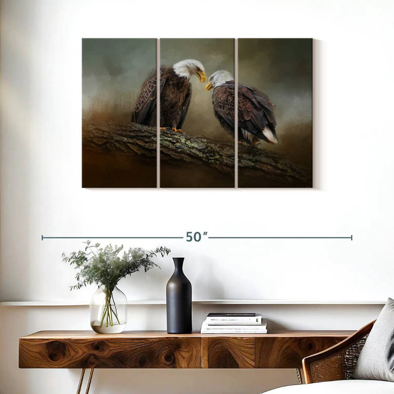 Brampt Quiet Conversation Bald Eagles, 24" H x 38" W