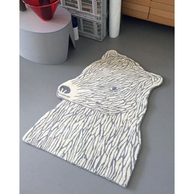 Wool Area Rug in White