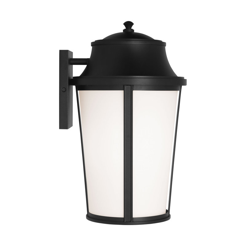 Portola Large Lantern from Generation Lighting , 18" H x 10.625" W x 11.375" D, Textured Black