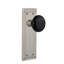 Mission Plate with Black Porcelain Door Knob-1382736660