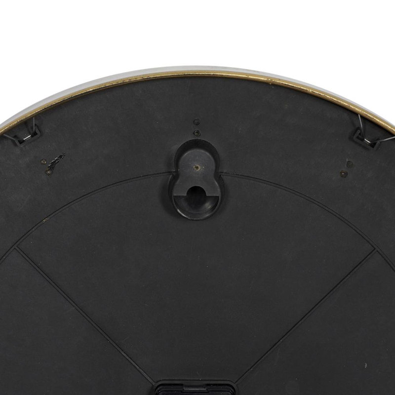 Horloge murale contemporaine en verre blanc Della Joss & Main, 19,63 x 19,63 x 2,38, Doré