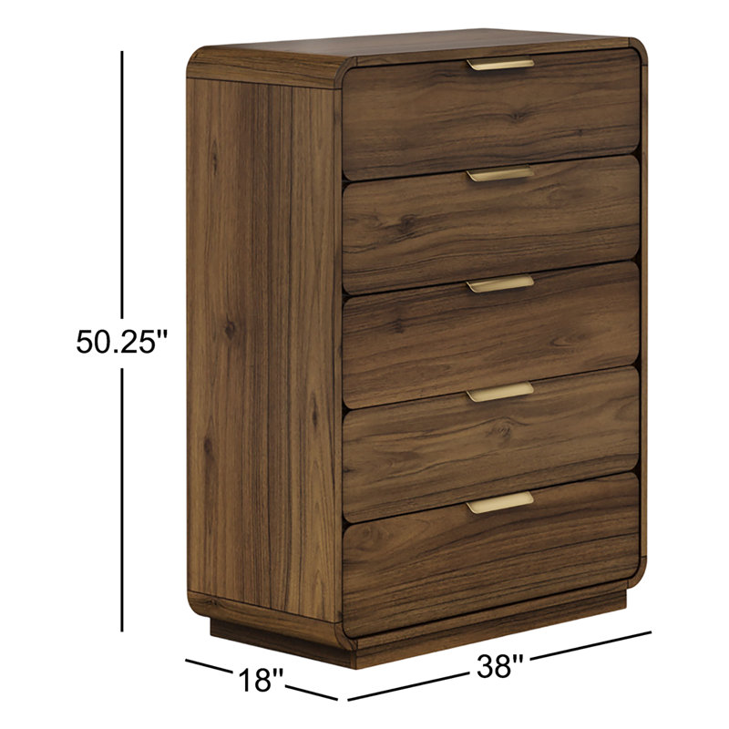 Commode 5 tiroirs Kiefer, Carmel