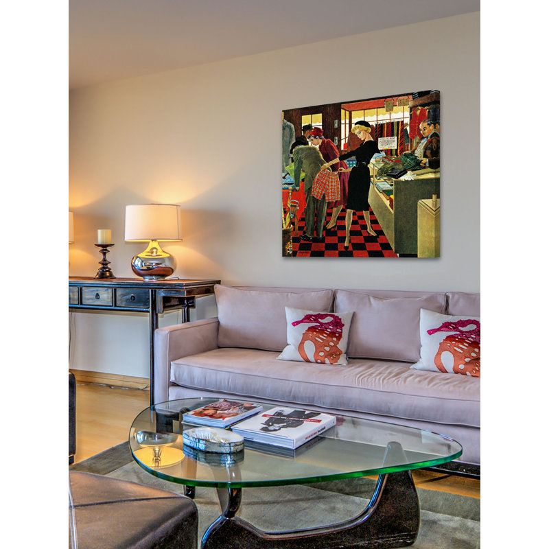 « bermudes short » par george hughes, reproduction d’art sur toile tendue, H 32 po x l 32 po
