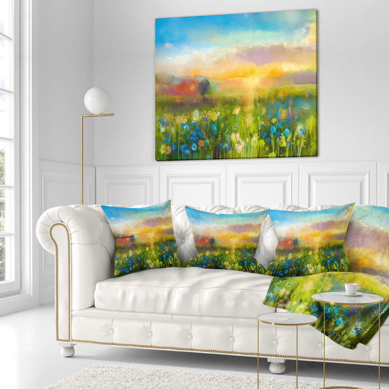 Coussin lombaire en paysage coucher de soleil
