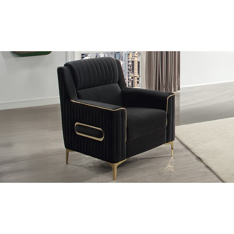 Chaise d'appoint Ruby Modern, Tan Fabric