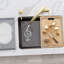 Évier de cuisine encastré à une cuve, 25 po x 19 po, en acier inoxydable de calibre 16, noir graphite, avec accessoires intégrés-131085267-131085270