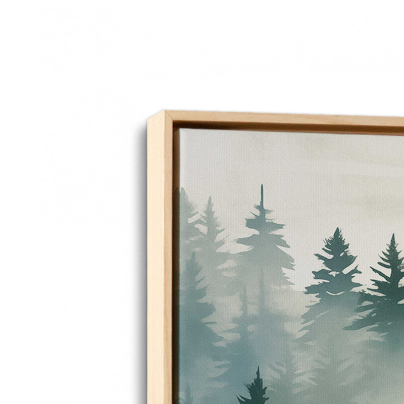 «Forest Mist», reproduction sur toile, Encadrement brun clair, H 8,75 po x l 12,75 po x P 1,75 po