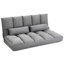 Chaise de lit convertible convertible - Canapé pliant gris, dossier réglable et 2 coussins, peu encombrant, construction convertible et construction