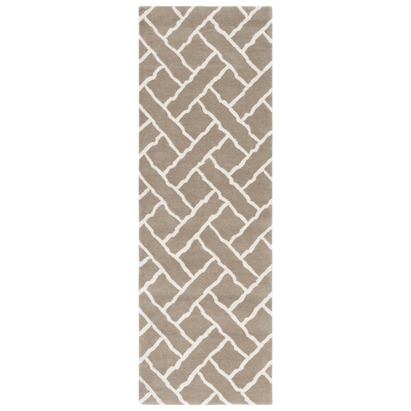 Teresita Hand Tufted Wool Geometric Rug, Runner 2'3" x 7'