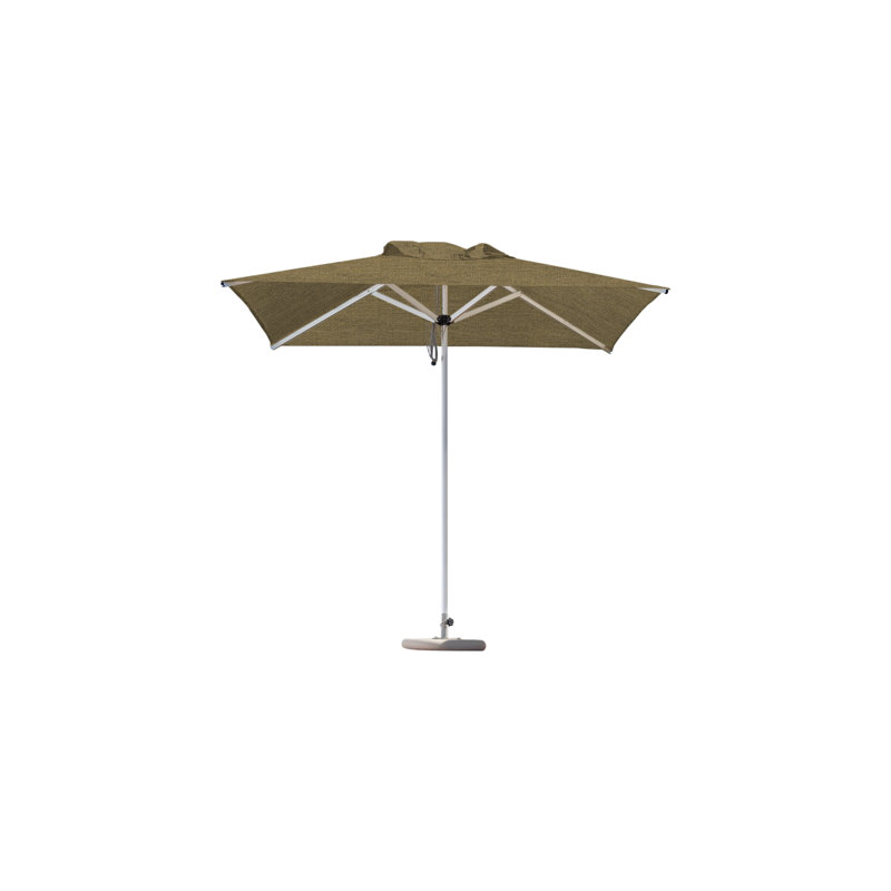 Mistral Square Market Umbrella, CBS + 2" Galvanized Tube, 6'6", Heather Beige