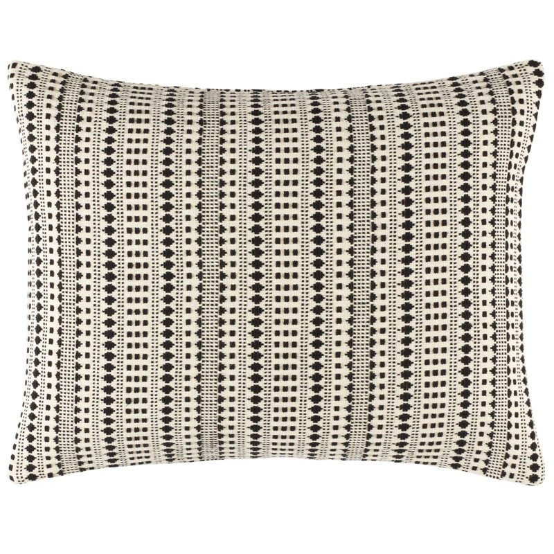 Fira Jacquard Black Coverlet Sham, Standard