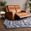 Canapé inclinable moderne, causeuse ajustable en similicuir brun pour la maison