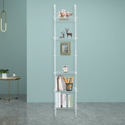 Multi-Tier Wall Mounted Acrylic Bookshelf