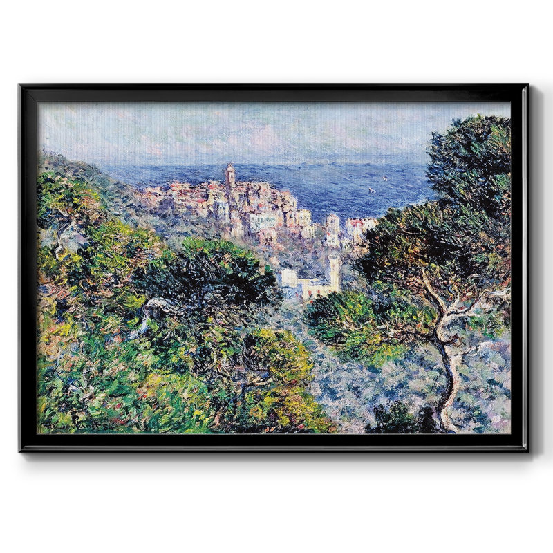 Bordviera, vue encadrée sur toile, Noir, H 26 po x l 38 po x P 1,5 po