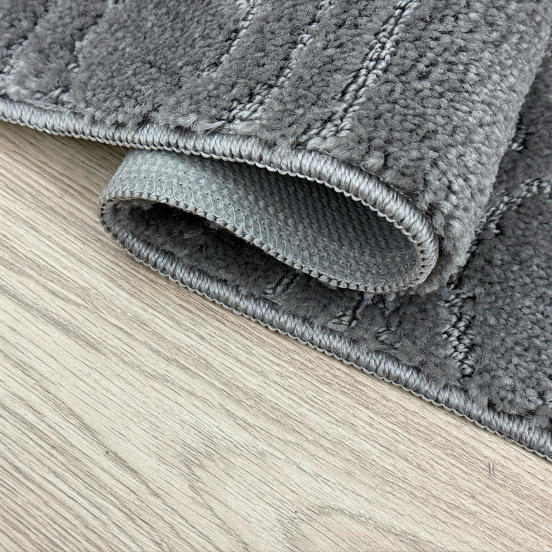 Tapis d'escalier gris antidérapant sur mesure, Rectangle 10 po x 36 po
