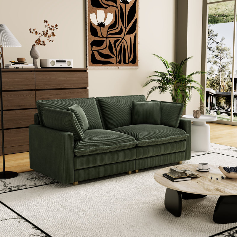Siège de bureau surdimensionné à assise profonde - siège confortable, velours côtelé avec revêtement, durable et facile à entretenir