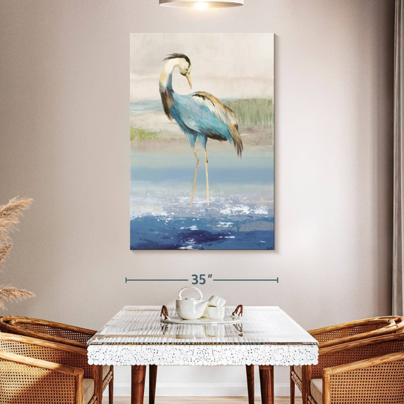 Brampt Heron On The Beach II, 51" H x 34" W