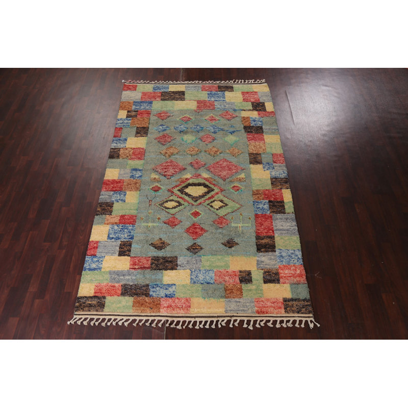 Tapis marocain en laine noué à la main 7 x 11