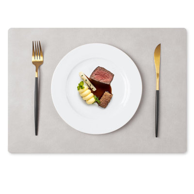 Ensemble de 6 napperons rectangulaires en similicuir 17 po x 12 po