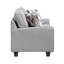 Causeuse en tissu de chenille durable avec coussins décoratifs gris contemporain 1 pièce-1304914892