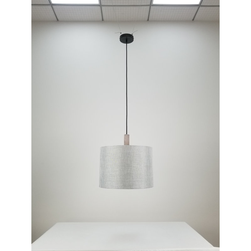 Alloro 1 - Light Drum Pendant, Black, Grey