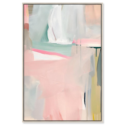 Berceuse en toile rose, art pastel coloré par Art Remedy