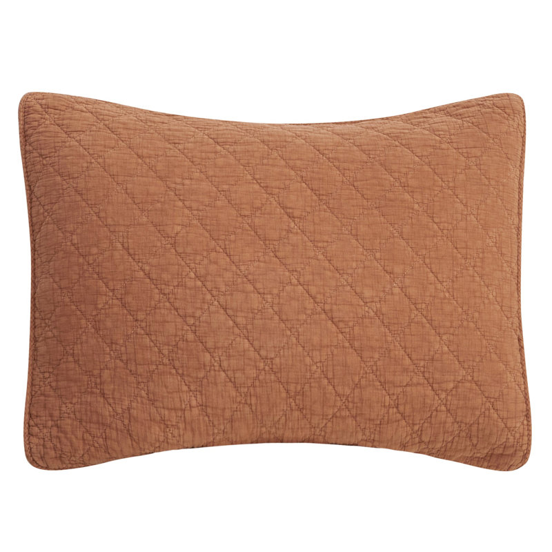 Taie décorative rustique en coton couleur unie, Très grand, Cuivre