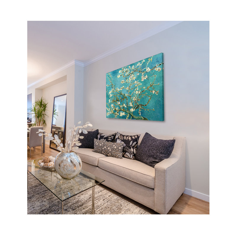 «Almond Blossom Tree» par Vincent Van Gogh, reproduction sur toile, Toile tendue, H 40 po x l 32 po x P 1,5 po