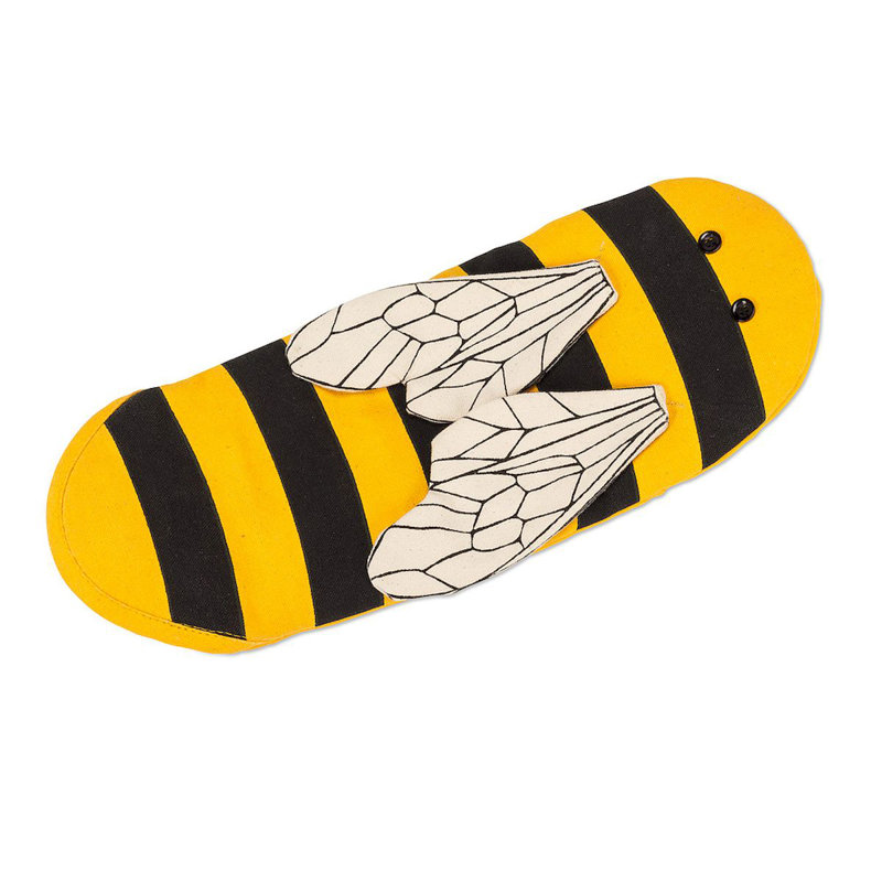 Gant de four en forme d'abeille