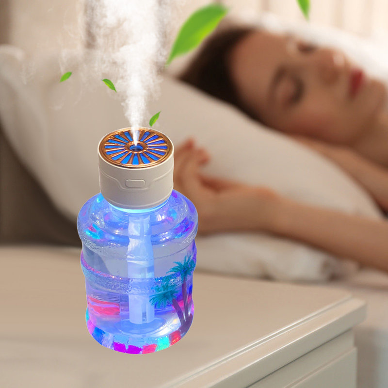 Humidificateur-Purificateur-Silencieux-Maison Chambre-Bureau-petit diffuseur d'arôme de voiture, White