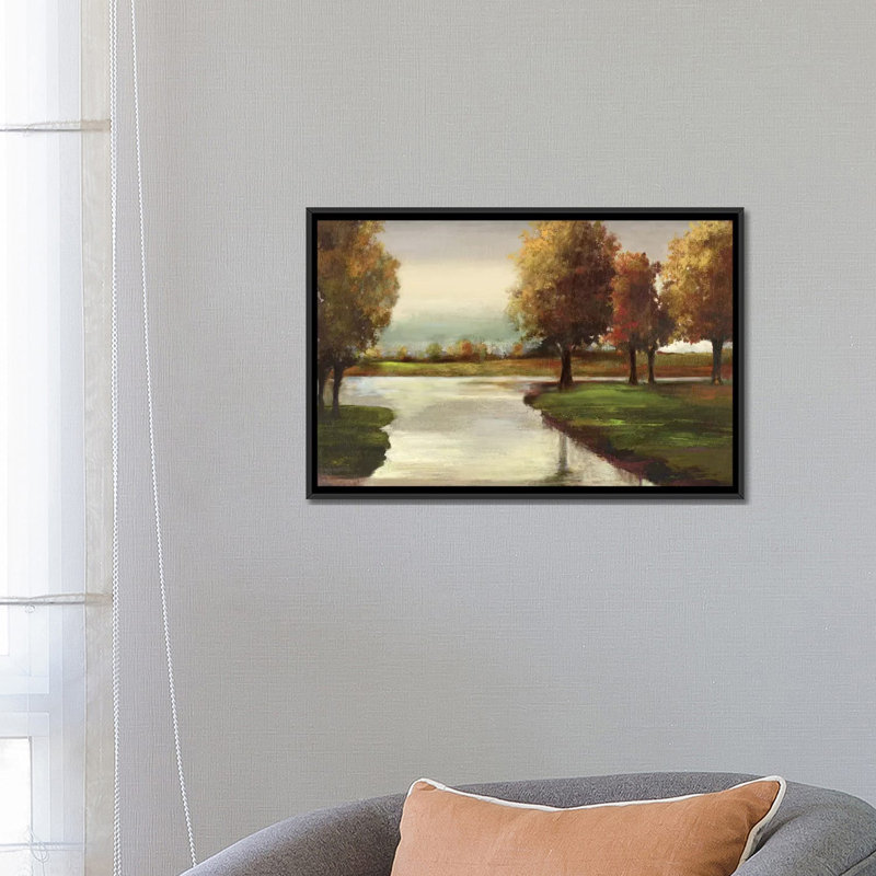 «Arabeska», reproduction sur toile, H 18 po x l 26 po x P 1,5 po, Toile encadrée noire, Pas de tapis