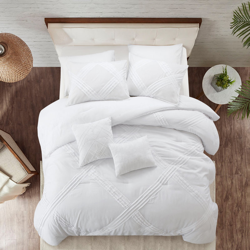 Ensemble d'édredon en duvet blanc 140 fils, Grand lit